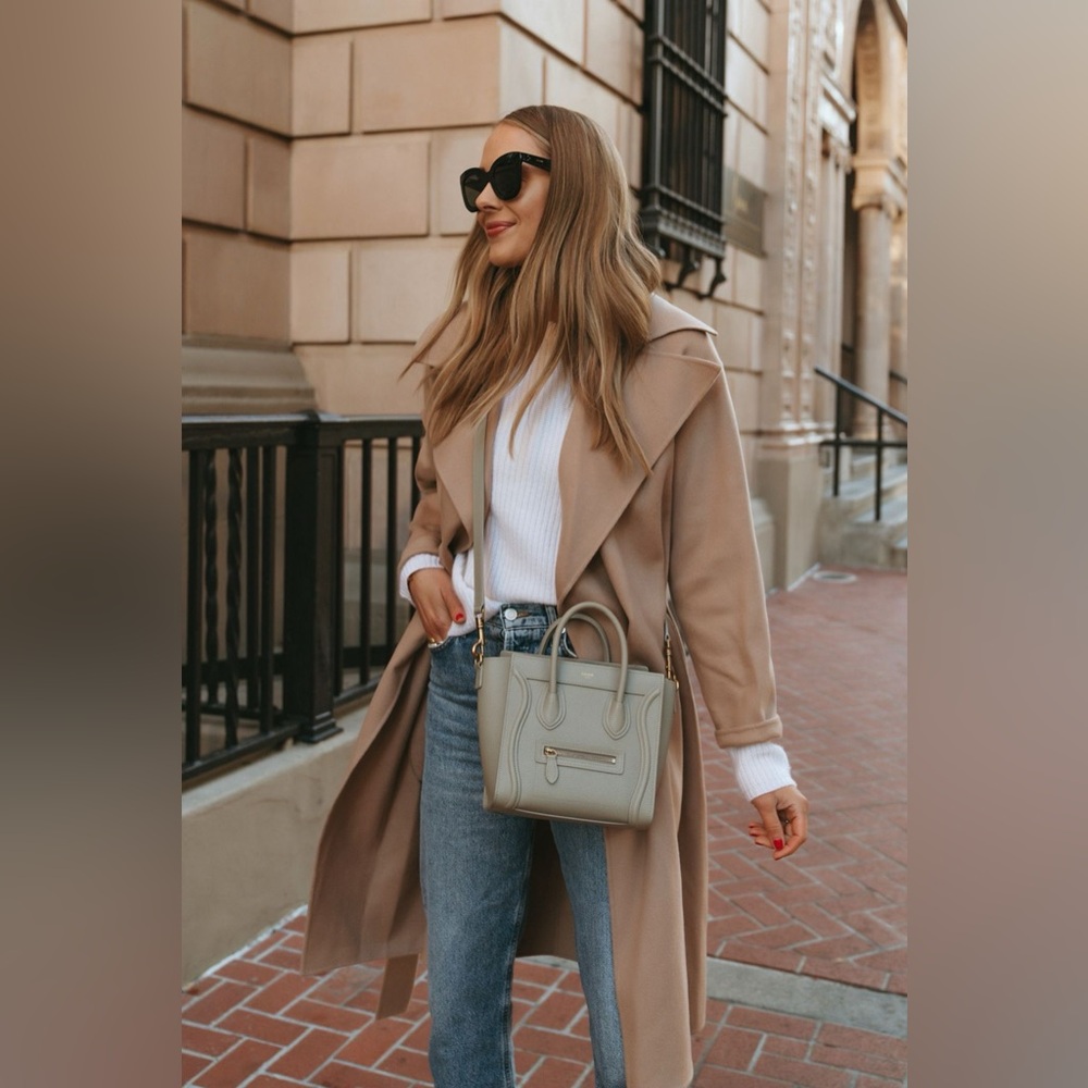 Celine Small Luggage Tote in Light Gray